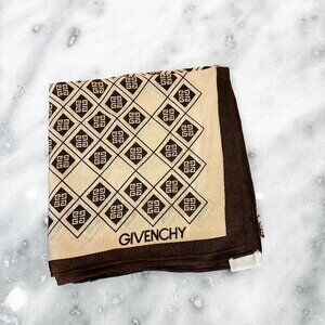 Givenchy Brown Silk Scarf
